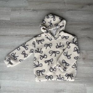 Carter's Cream and Gray Bow Hoodie